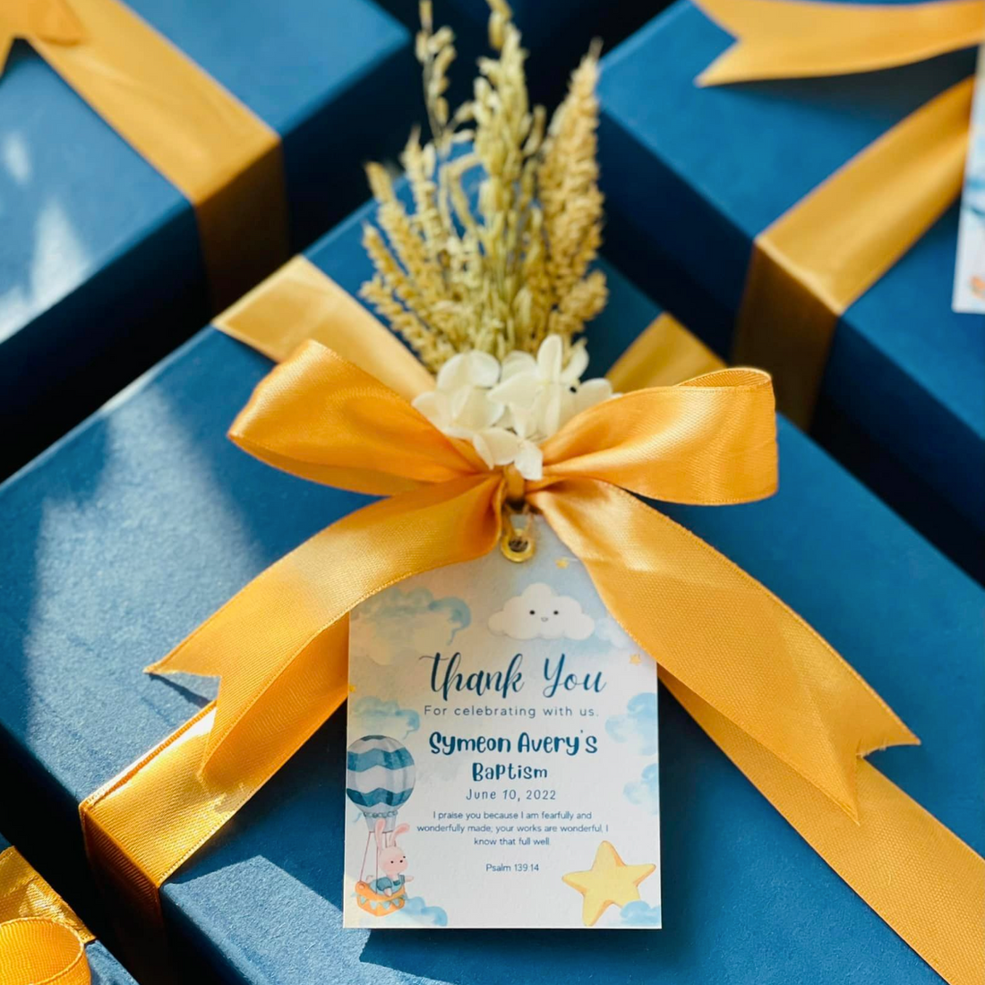 Royal Blue & Gold Baptism