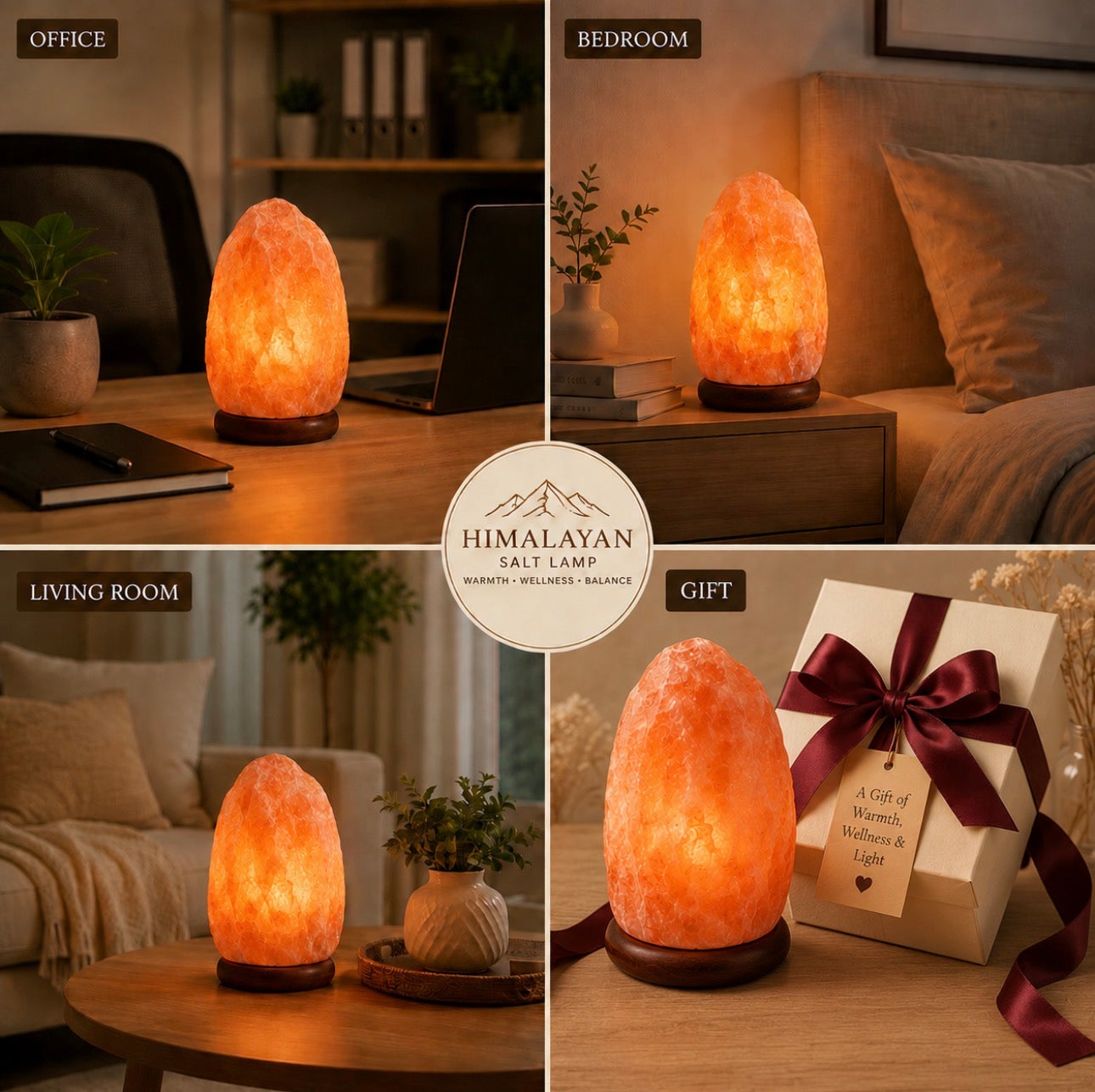 Authentic Himalayan Lamp in Bedroom