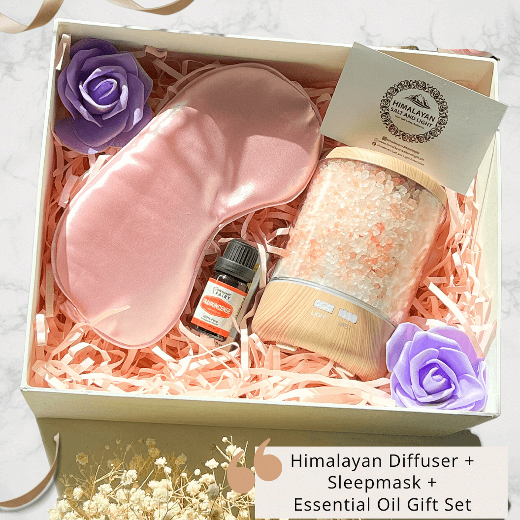 Himalayan Diffuser with Sleep Mask Gift Set - "Serenity Dreams"