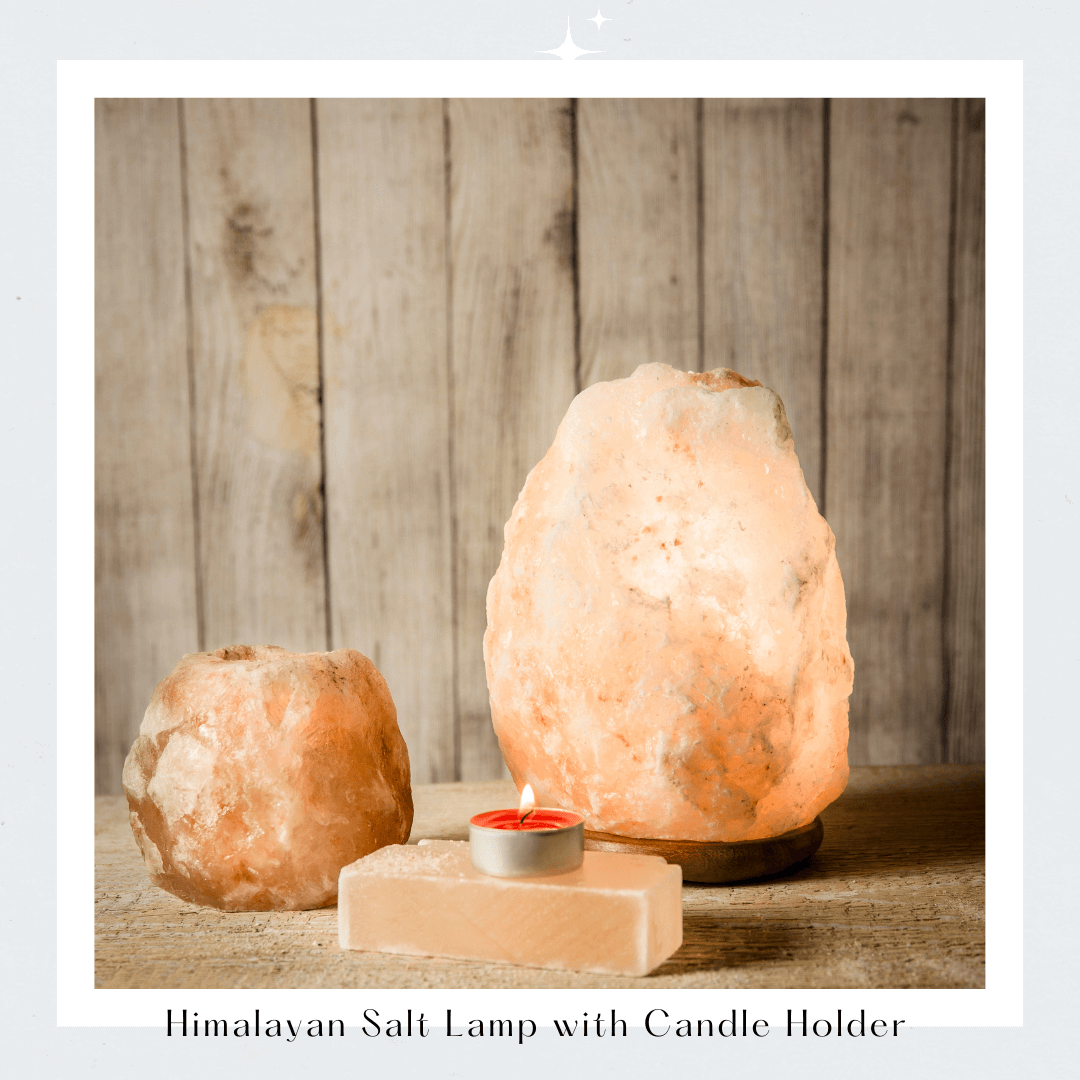 GS12 - Himalayan Lamp with Candle Holder Gift Set