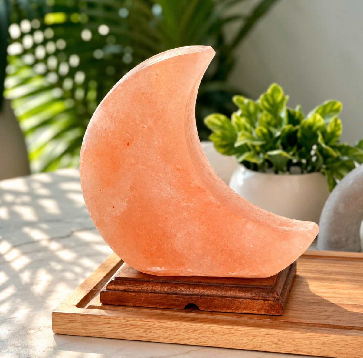 Crescent Moon Himalayan Lamp