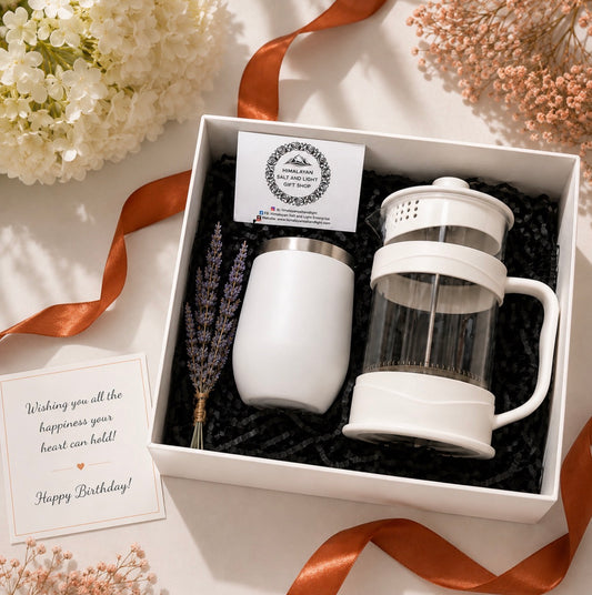 MS1 - White Coffee Press with Mug Gift Set