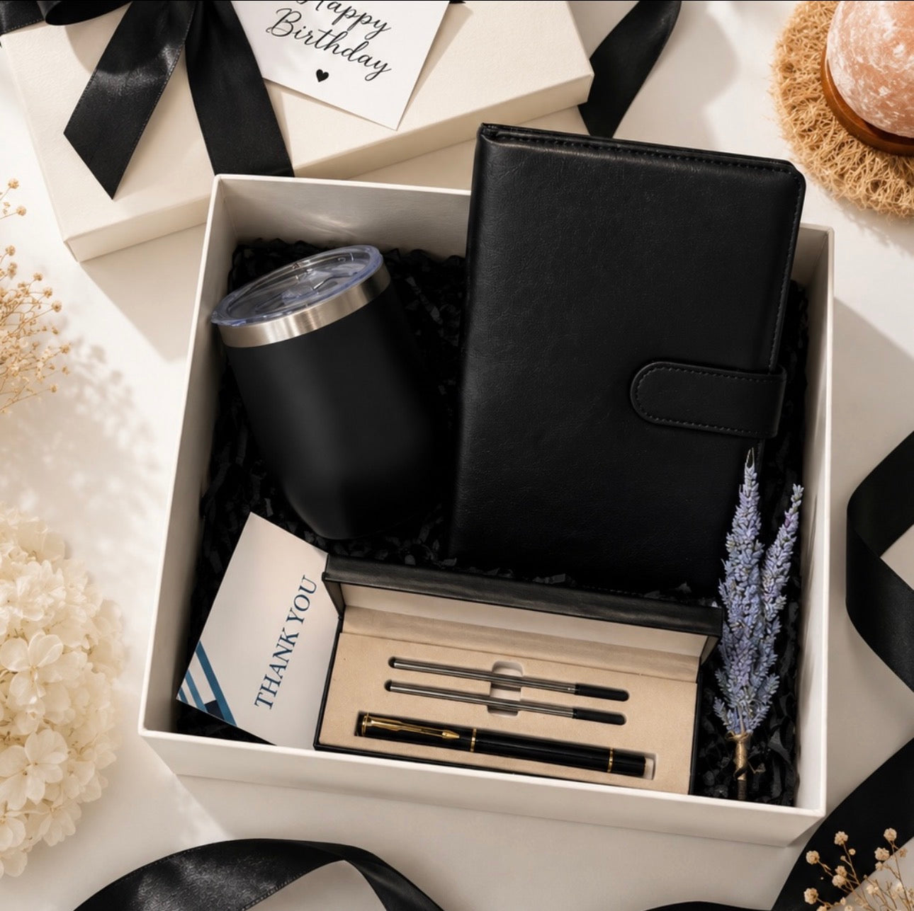 MS7 - Black Coffee Mug and Office Essential Gift Set