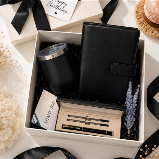 MS7 - Black Coffee Mug and Office Essential Gift Set