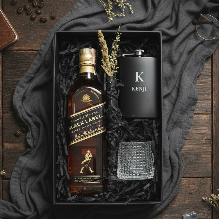 Black Label Customized Flask Premium Corporate Gift Set Philippines
