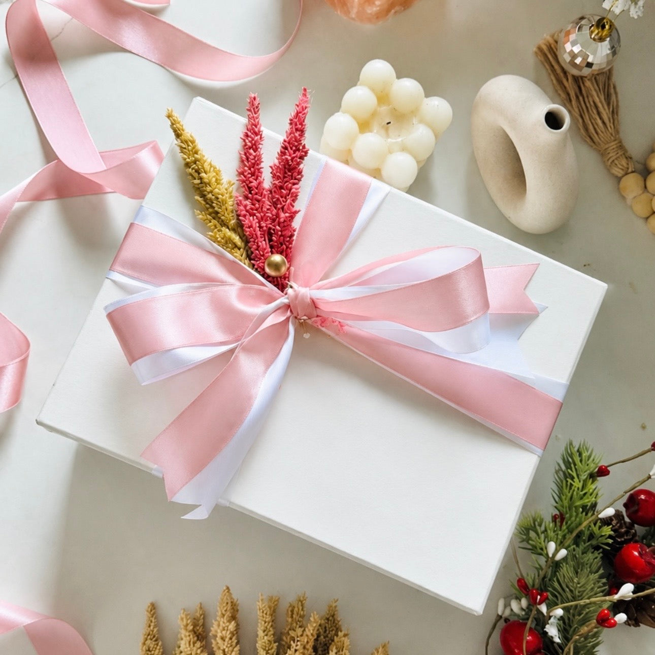 Himalayan Lamp Gift Set with Pink Ribbon – Debut Gift, Baptism Souvenir, Birthday Gift Philippines