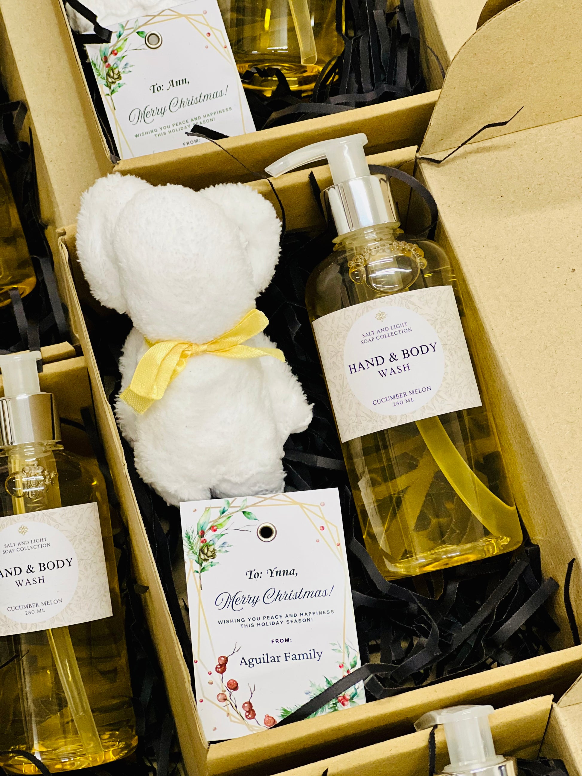 Shower Gel Gift Set with Towel Bear Kraft Box Philippines
