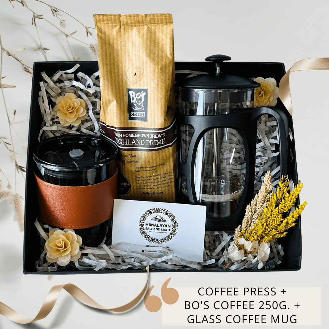M4 - Press & Pour Coffee Gift Set – Himalayan Salt and Light Ph