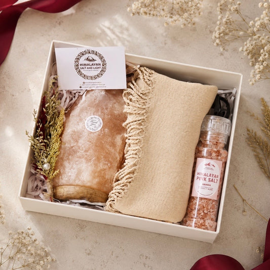 GS17 - Himalayan Lamp with Cashmere Scarf with Grinder